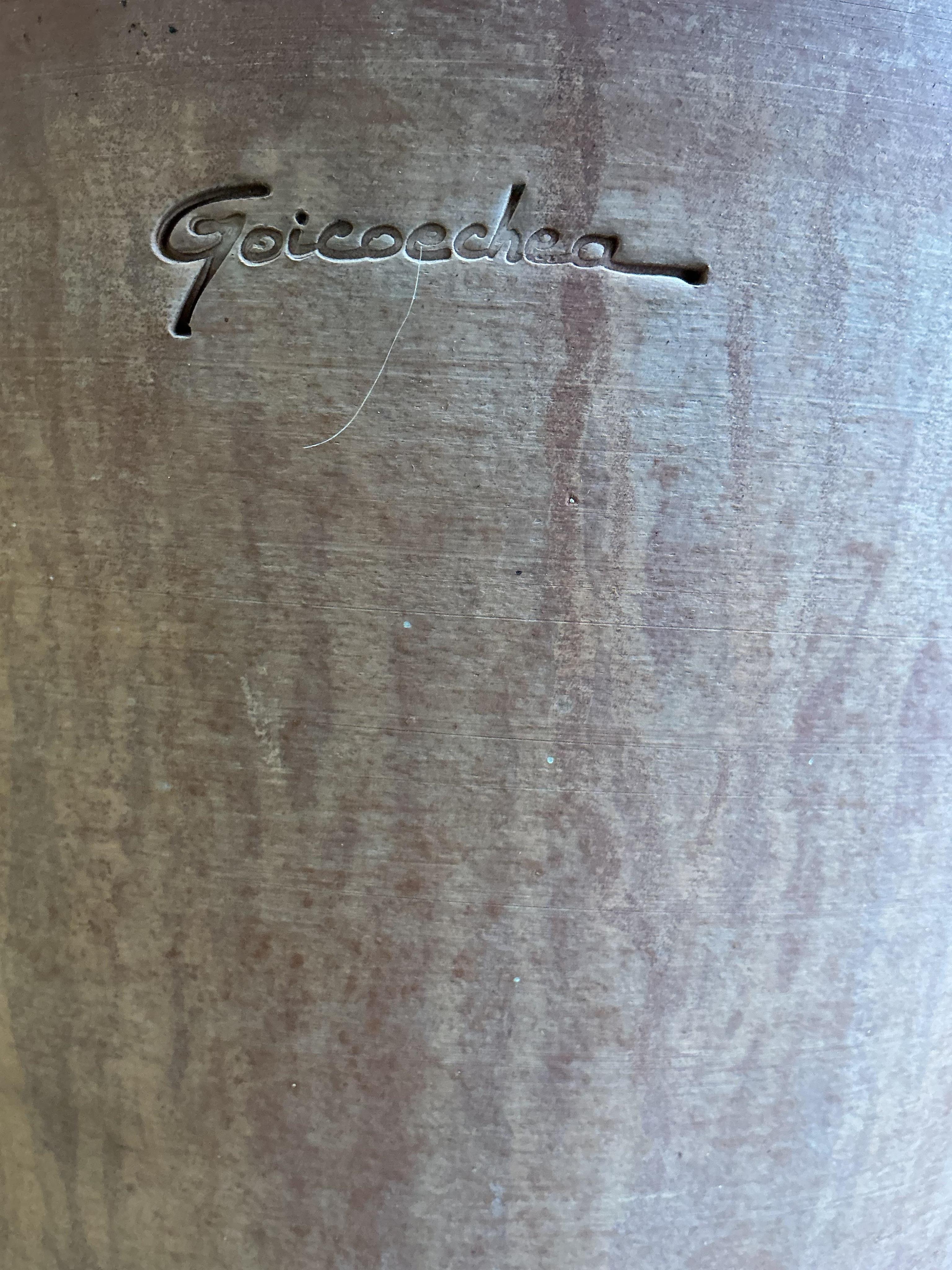 Two Goicoechea circular pottery planters, larger diameter 65cm, height 60cm